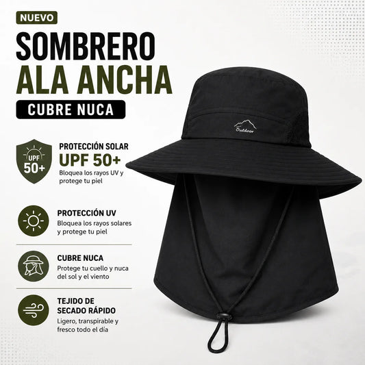 Sombrero de Protección Solar 360° UPF 50+ | Fresco, Ligero y Transpirable